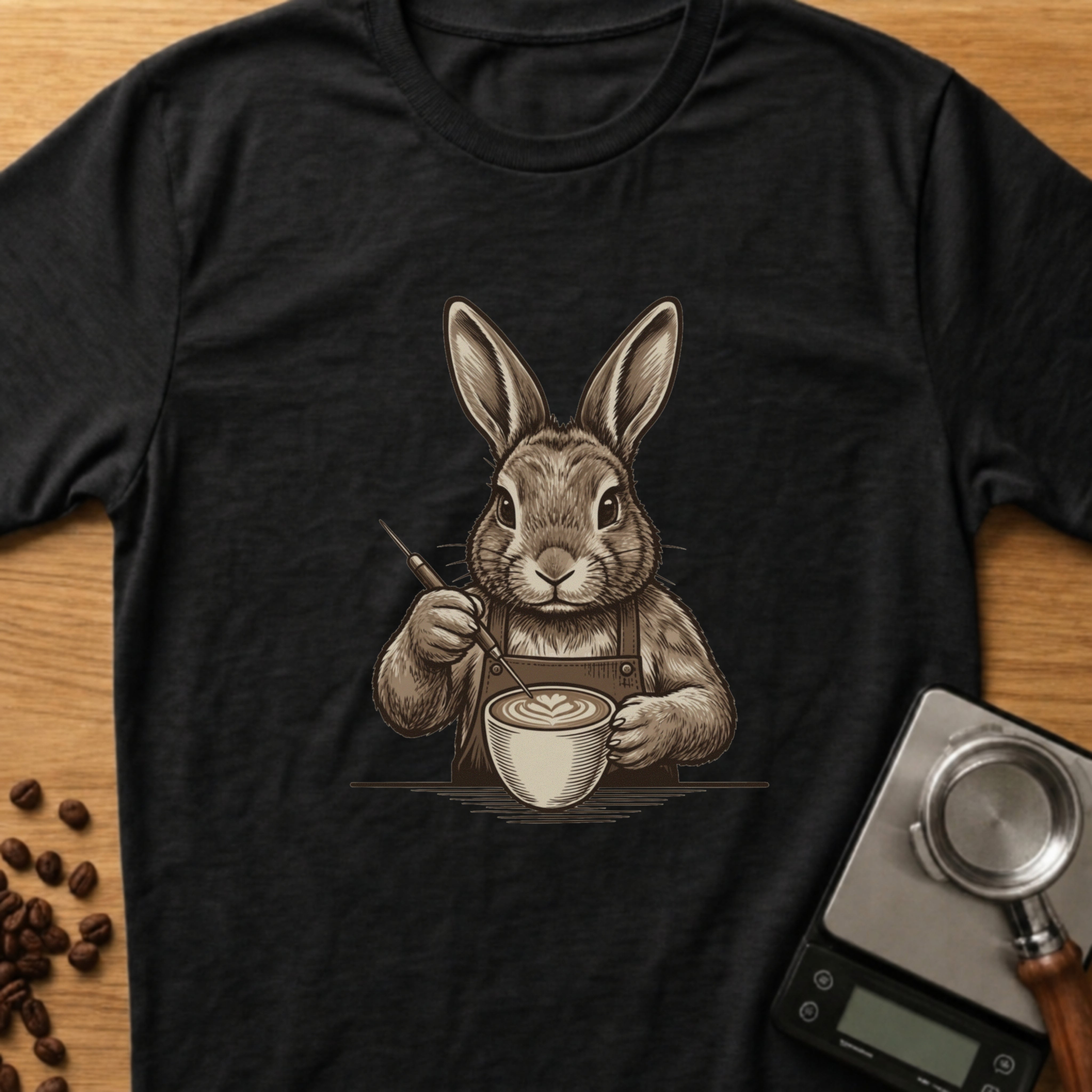 Latte Art Rabbit T-Shirt