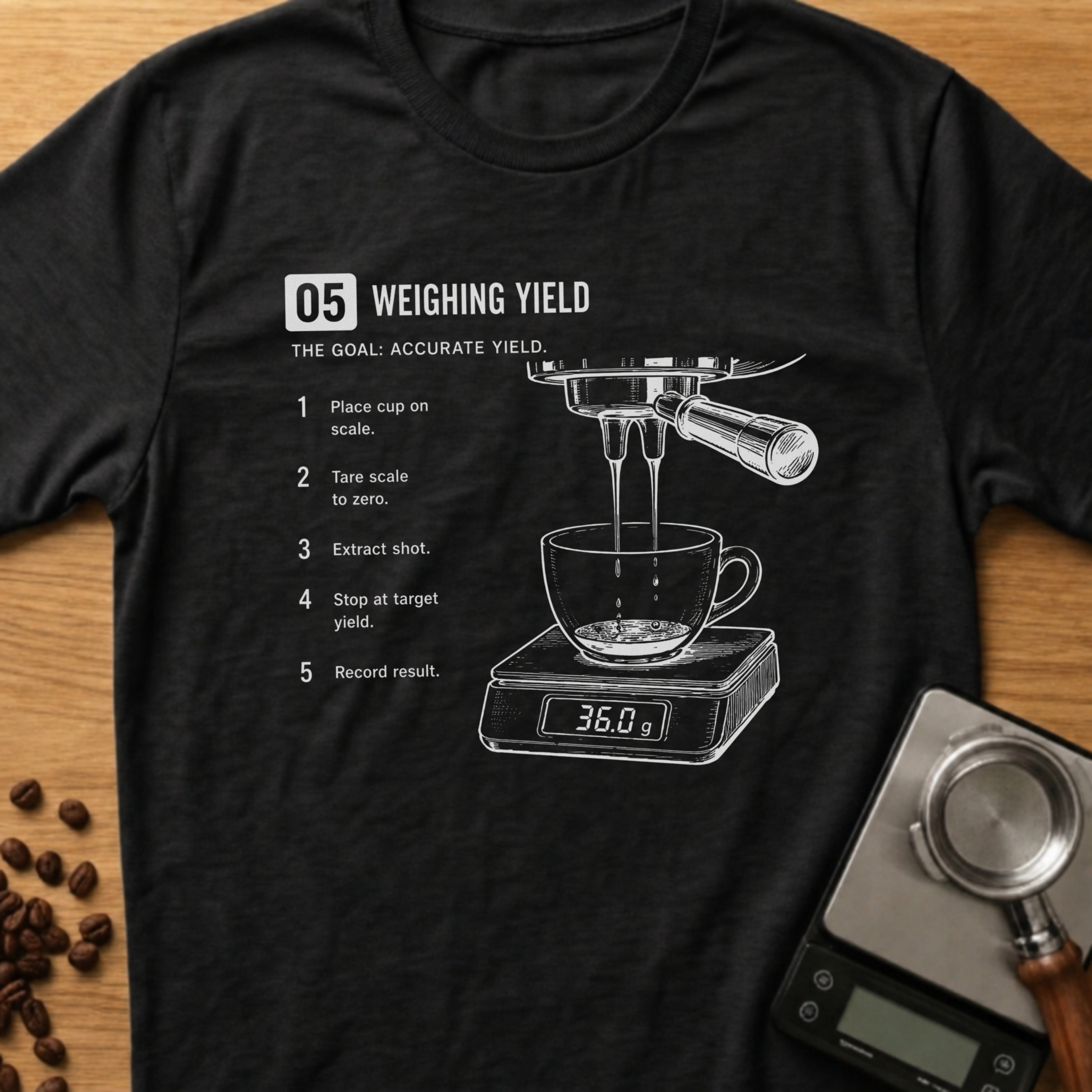 Step 05 - Weighing Yield T-Shirt