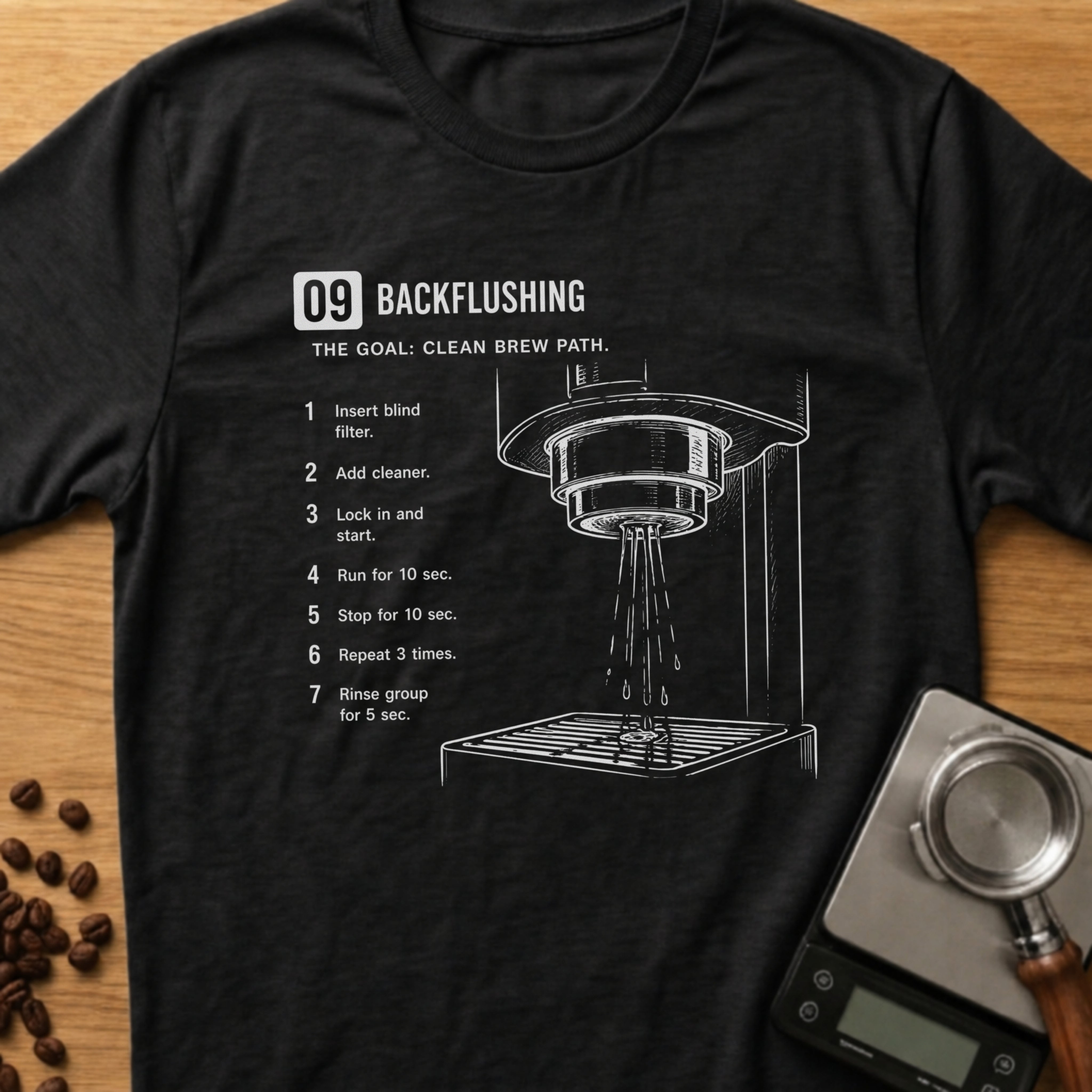 Step 09 - Backflushing T-Shirt