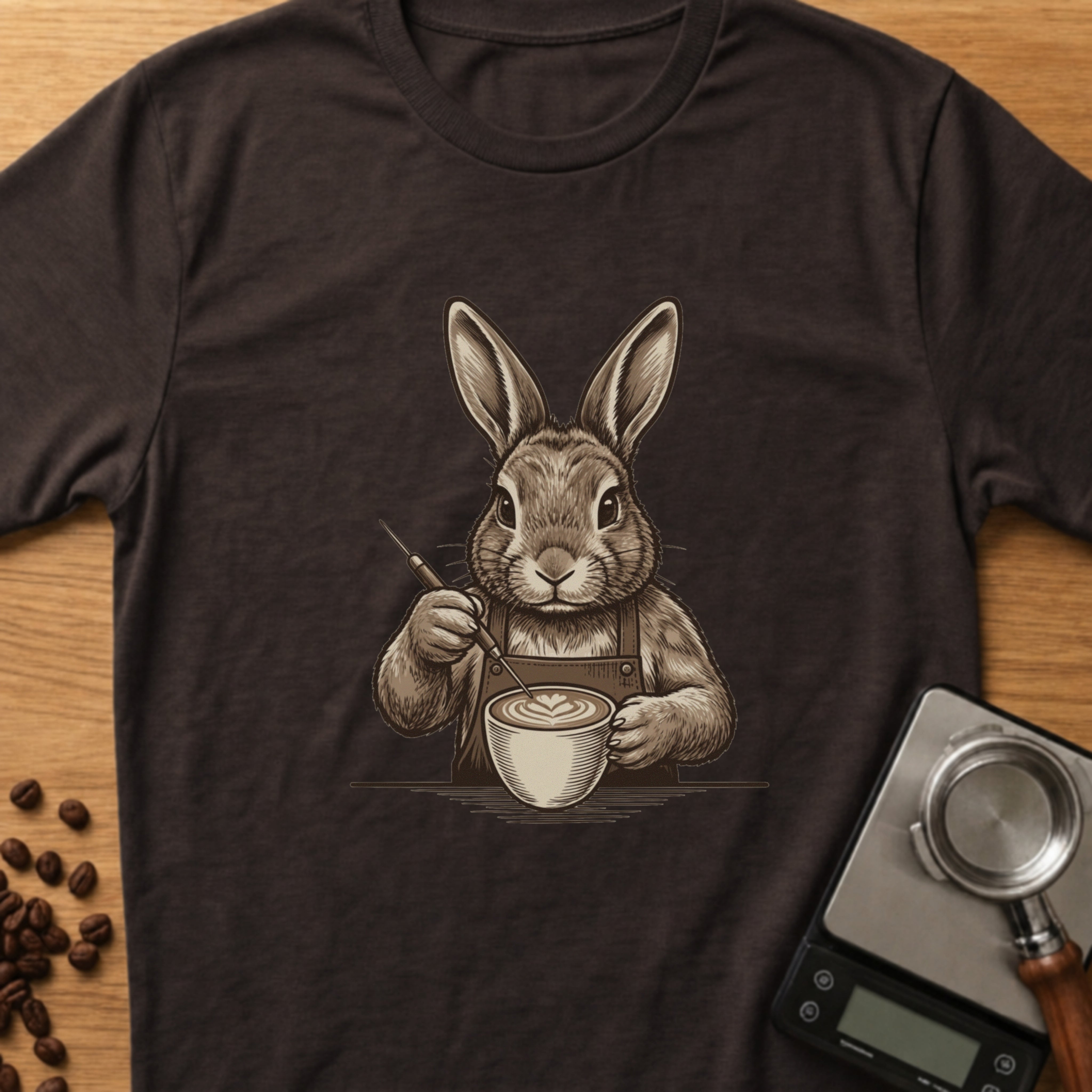 Latte Art Rabbit T-Shirt