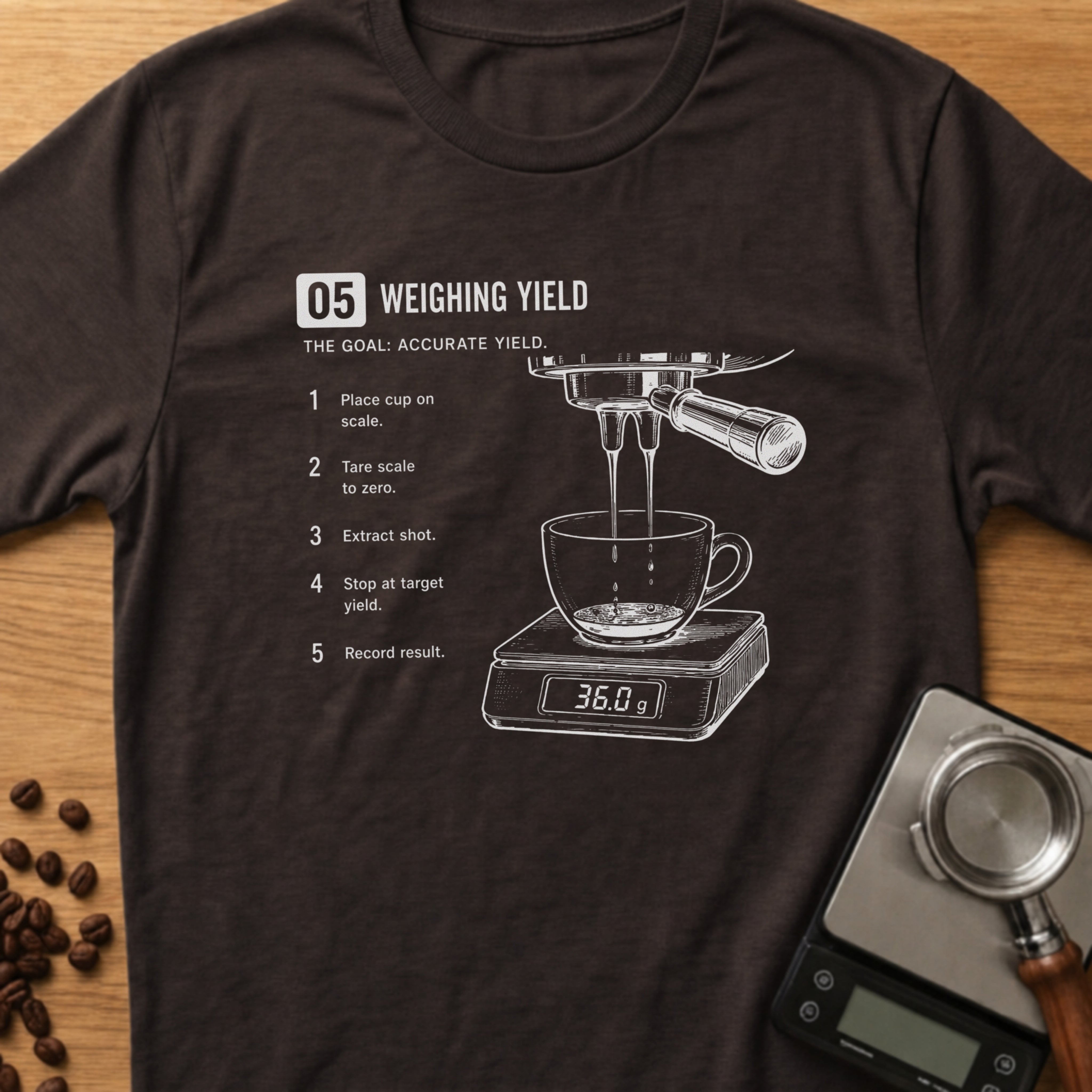 Step 05 - Weighing Yield T-Shirt