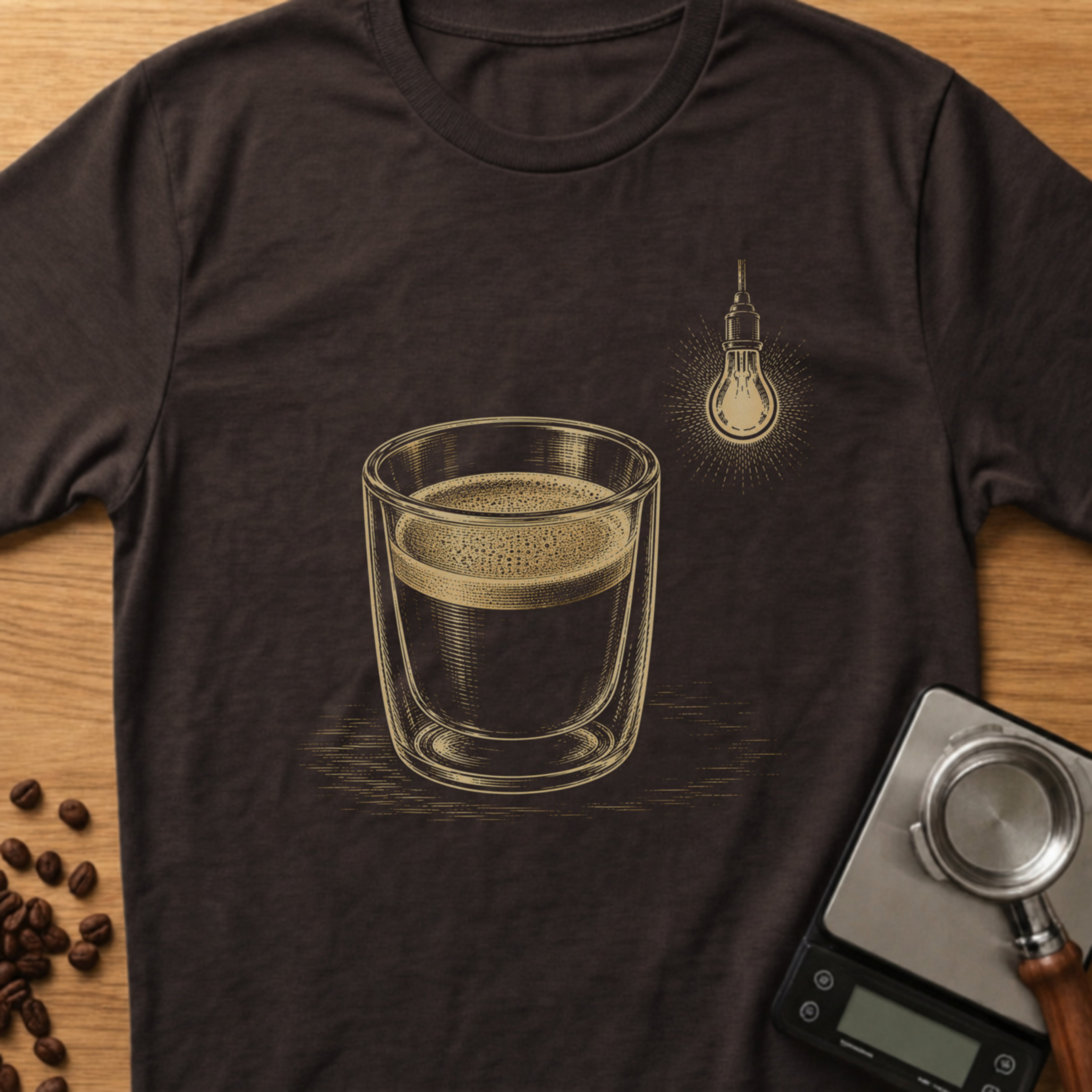 Woodcut Espresso Shot T-Shirt