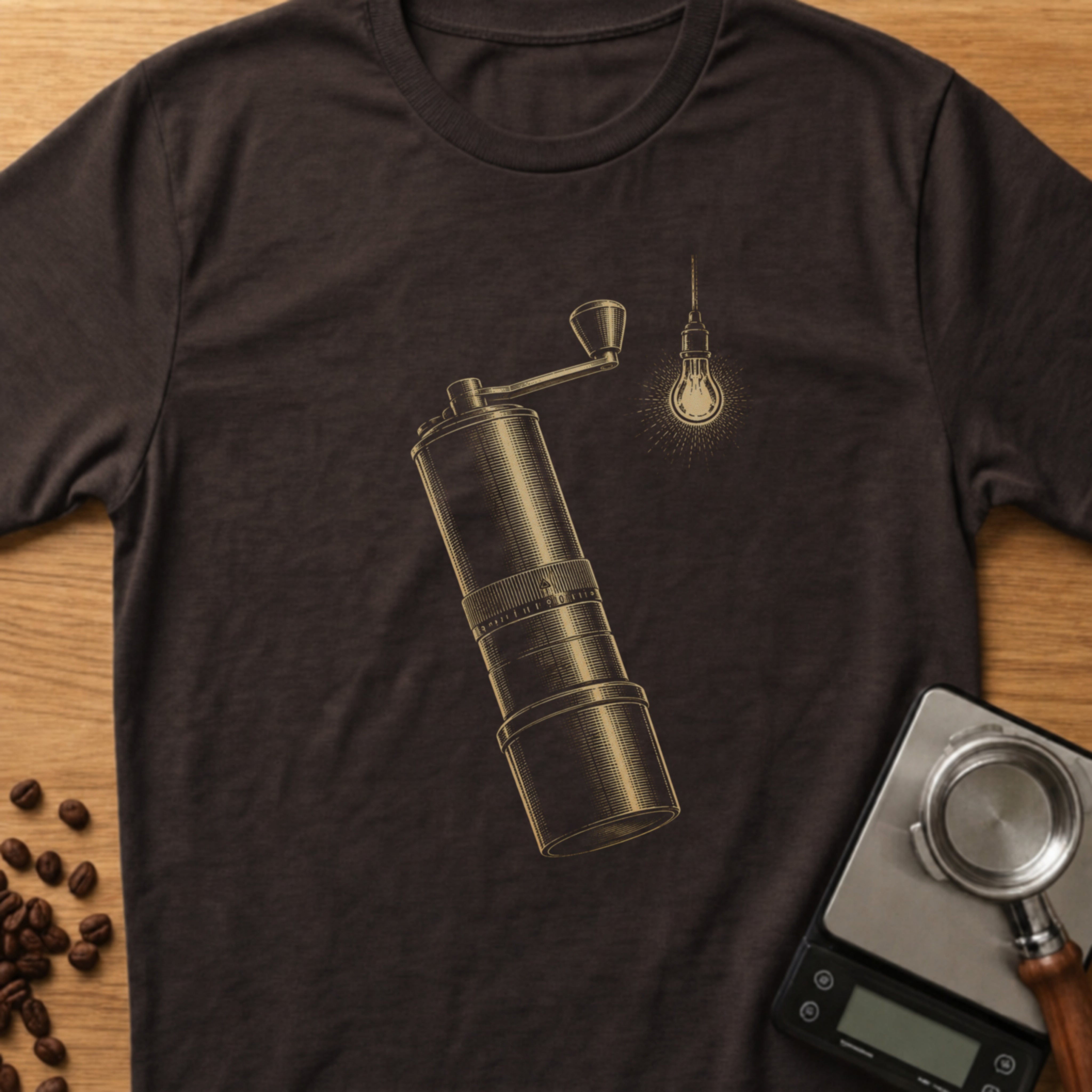 Woodcut Hand Grinder T-Shirt
