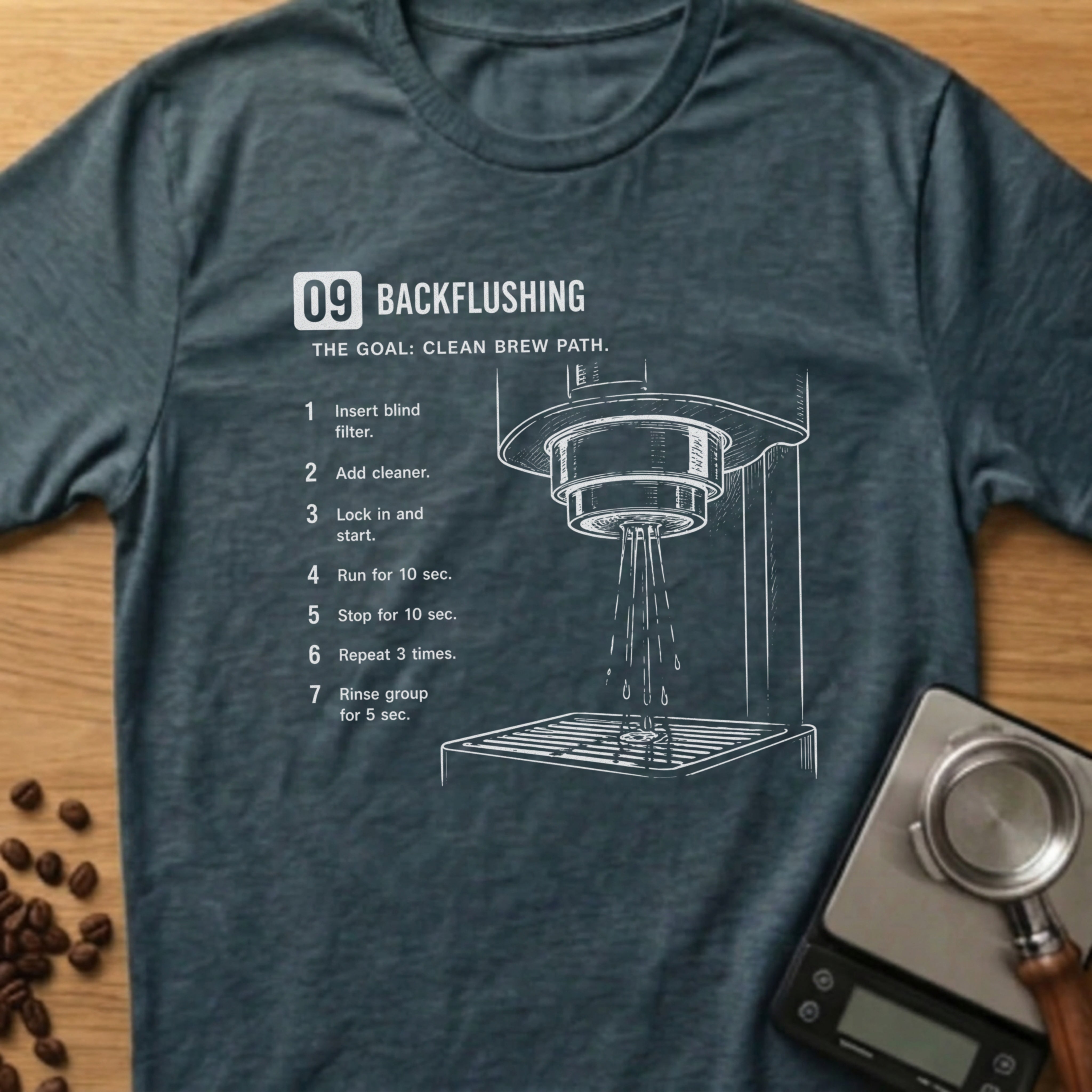 Step 09 - Backflushing T-Shirt