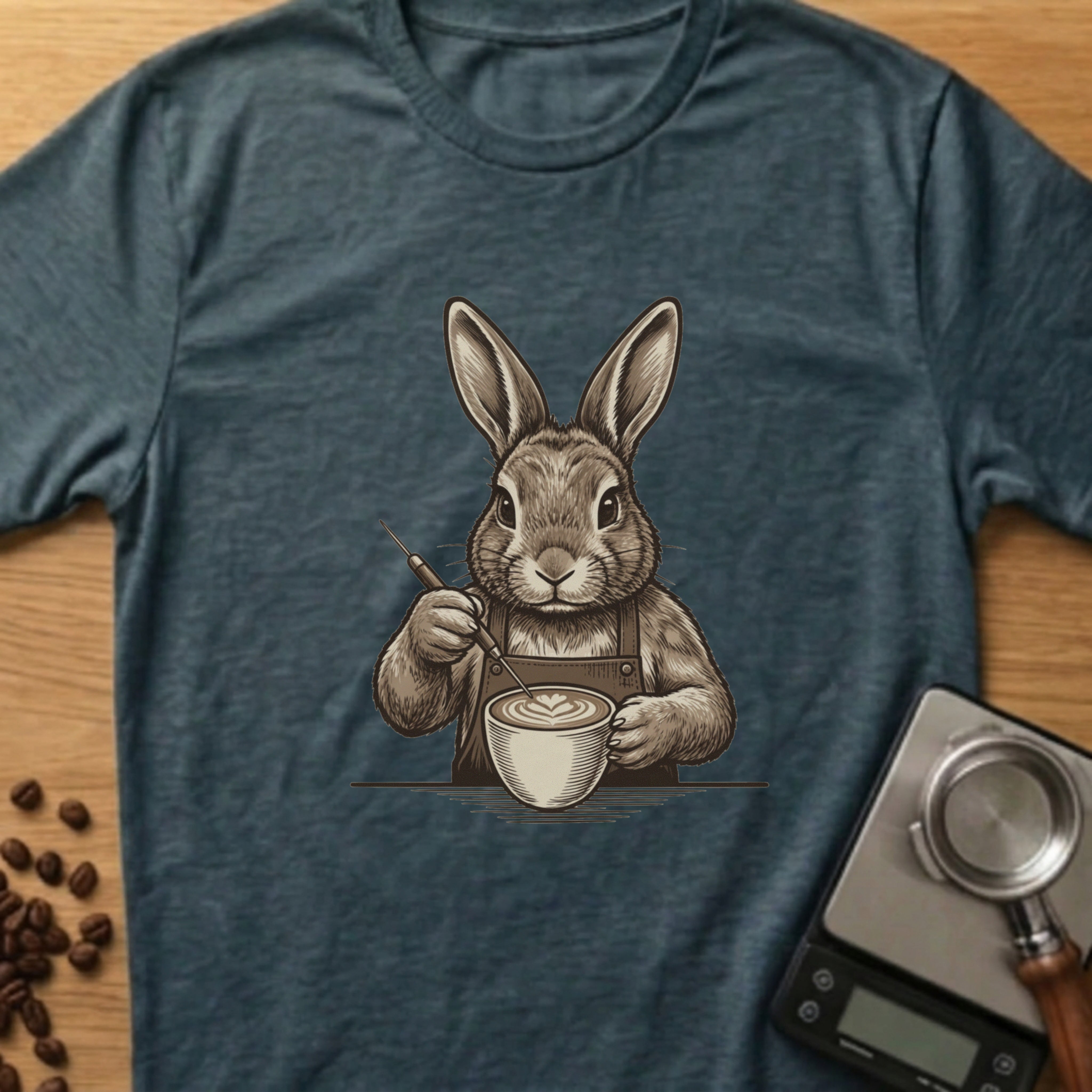 Latte Art Rabbit T-Shirt