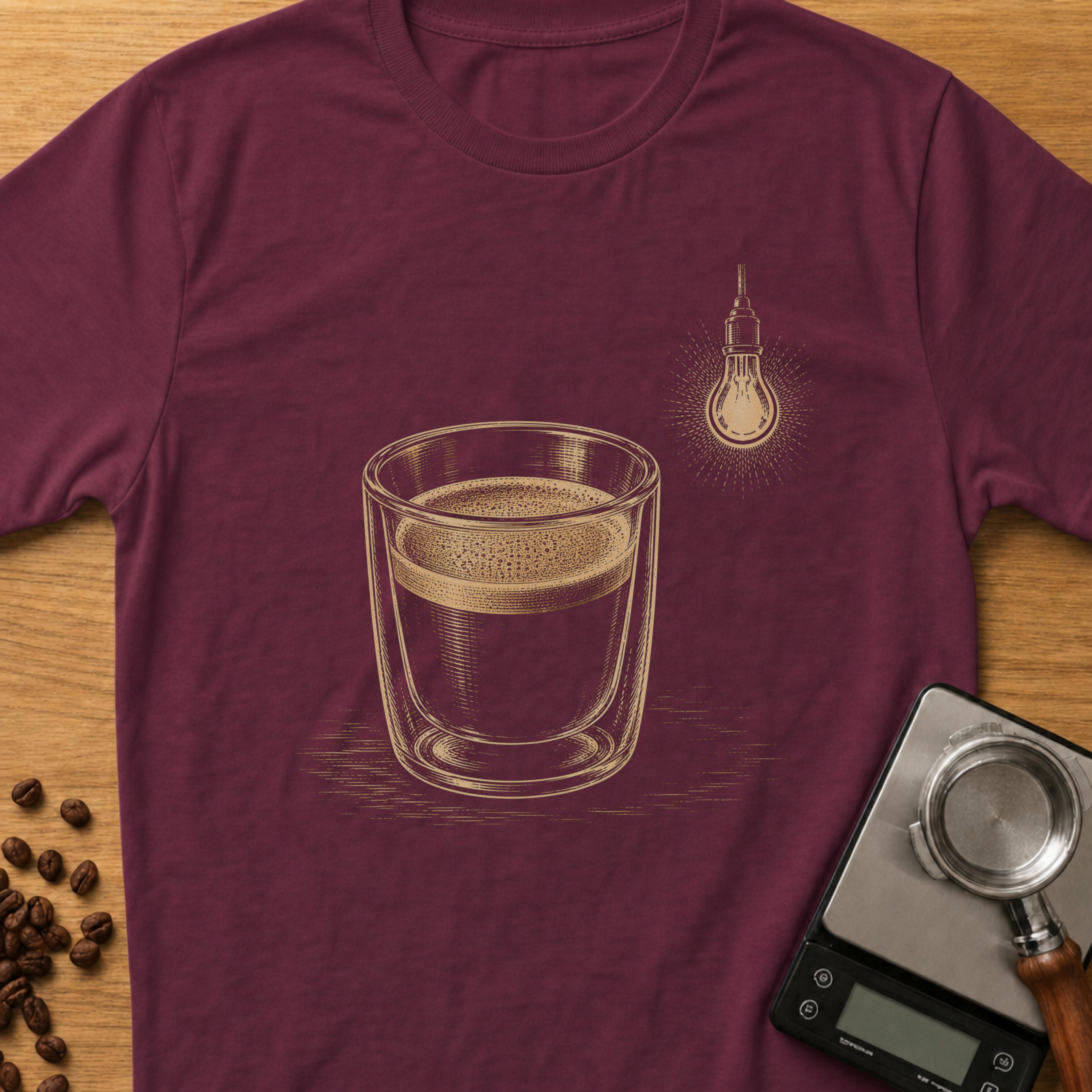 Woodcut Espresso Shot T-Shirt