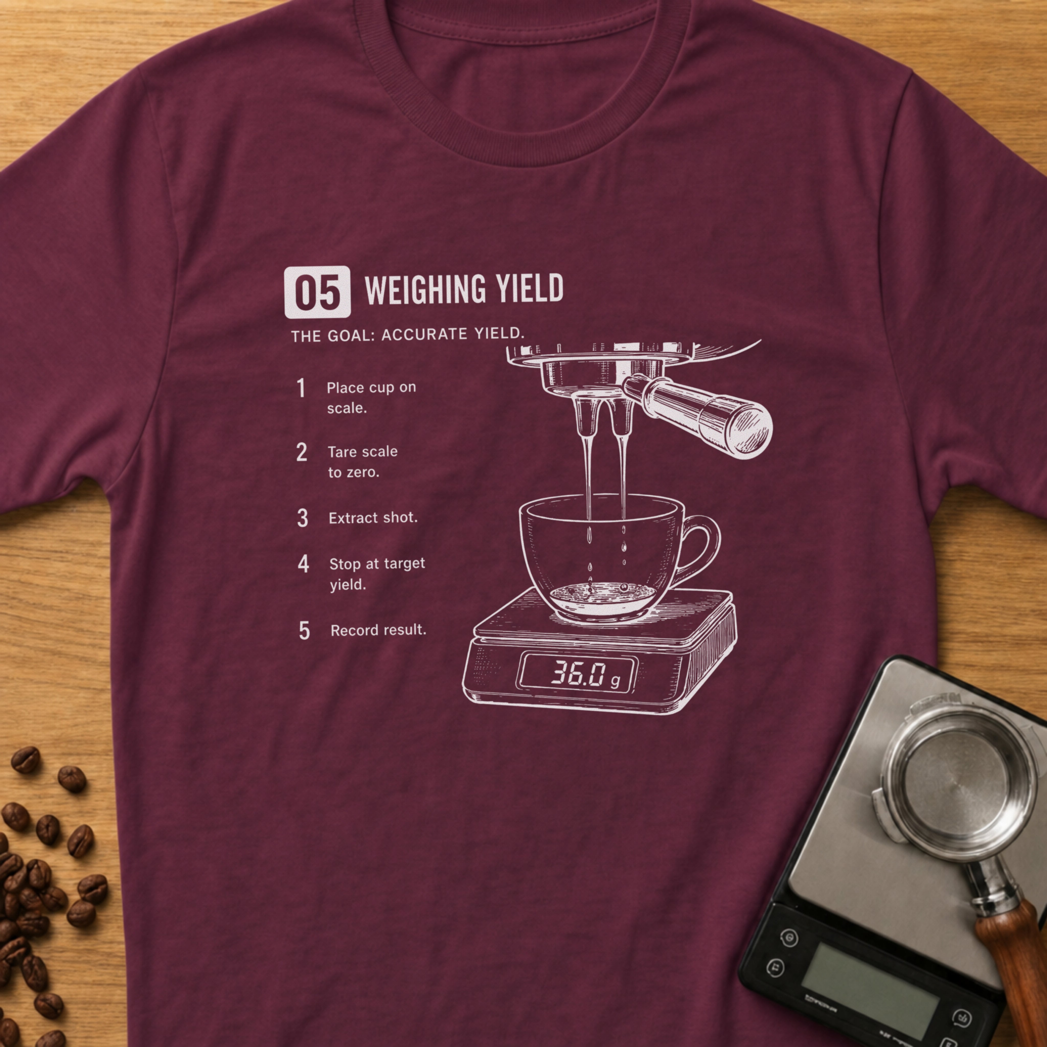 Step 05 - Weighing Yield T-Shirt