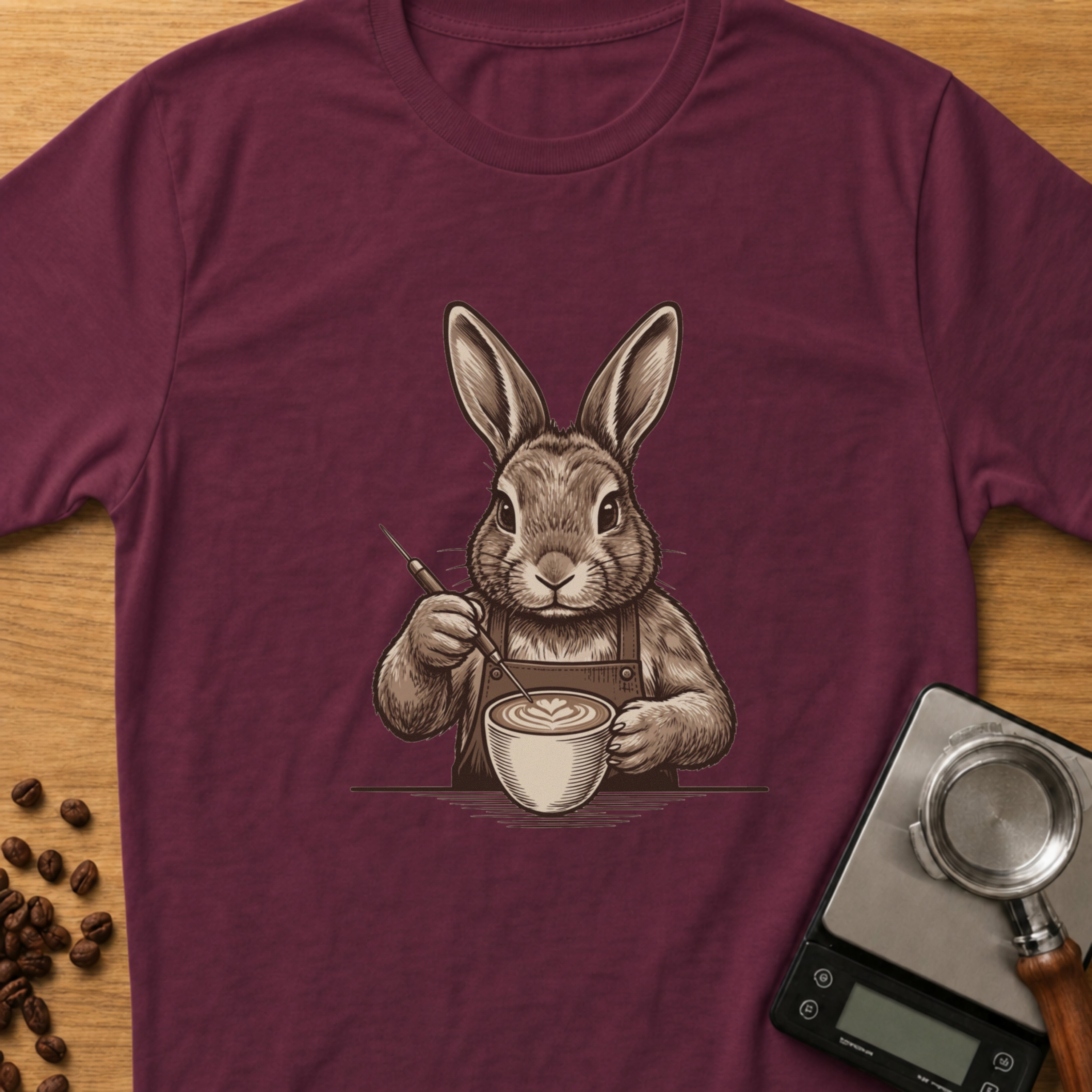 Latte Art Rabbit T-Shirt