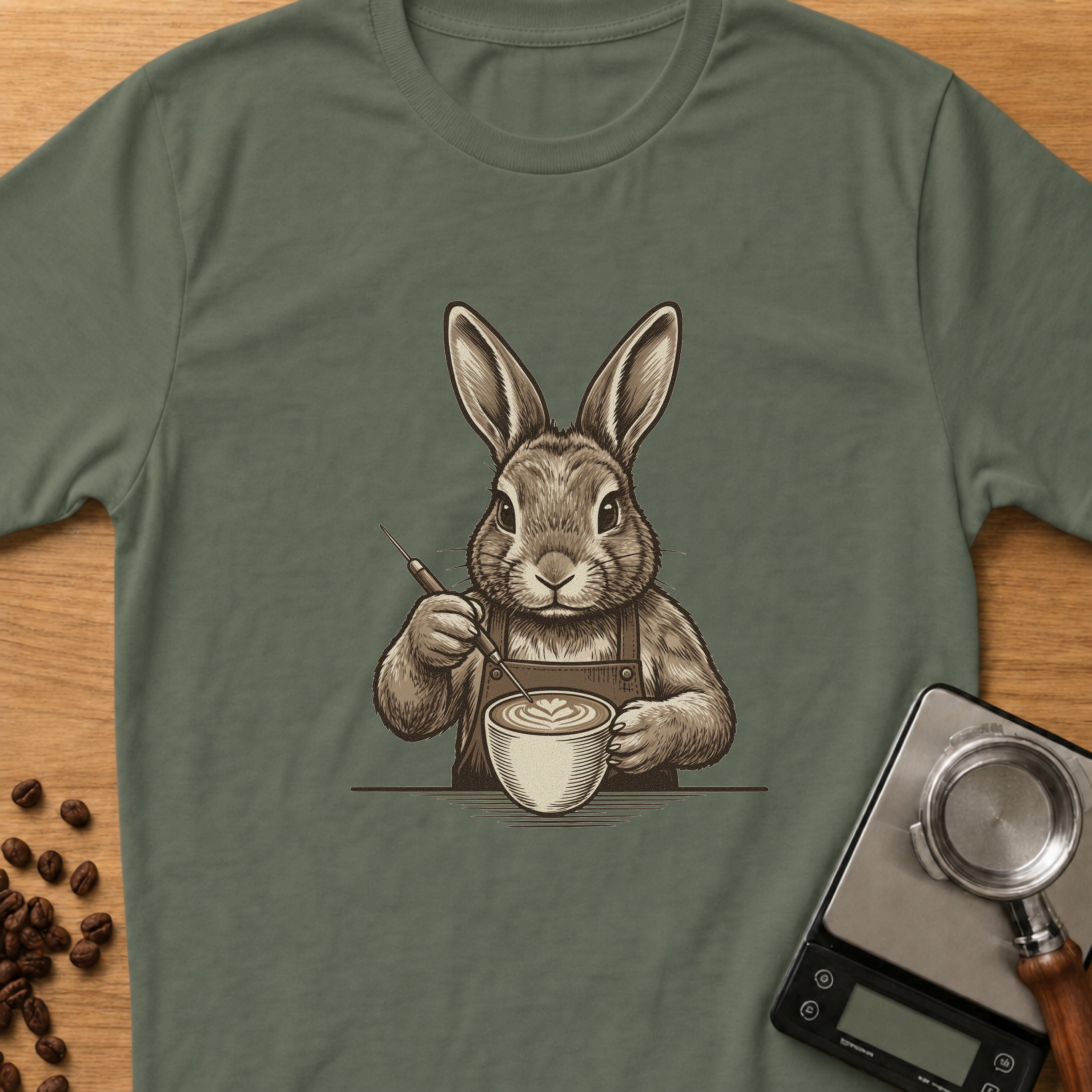 Latte Art Rabbit T-Shirt