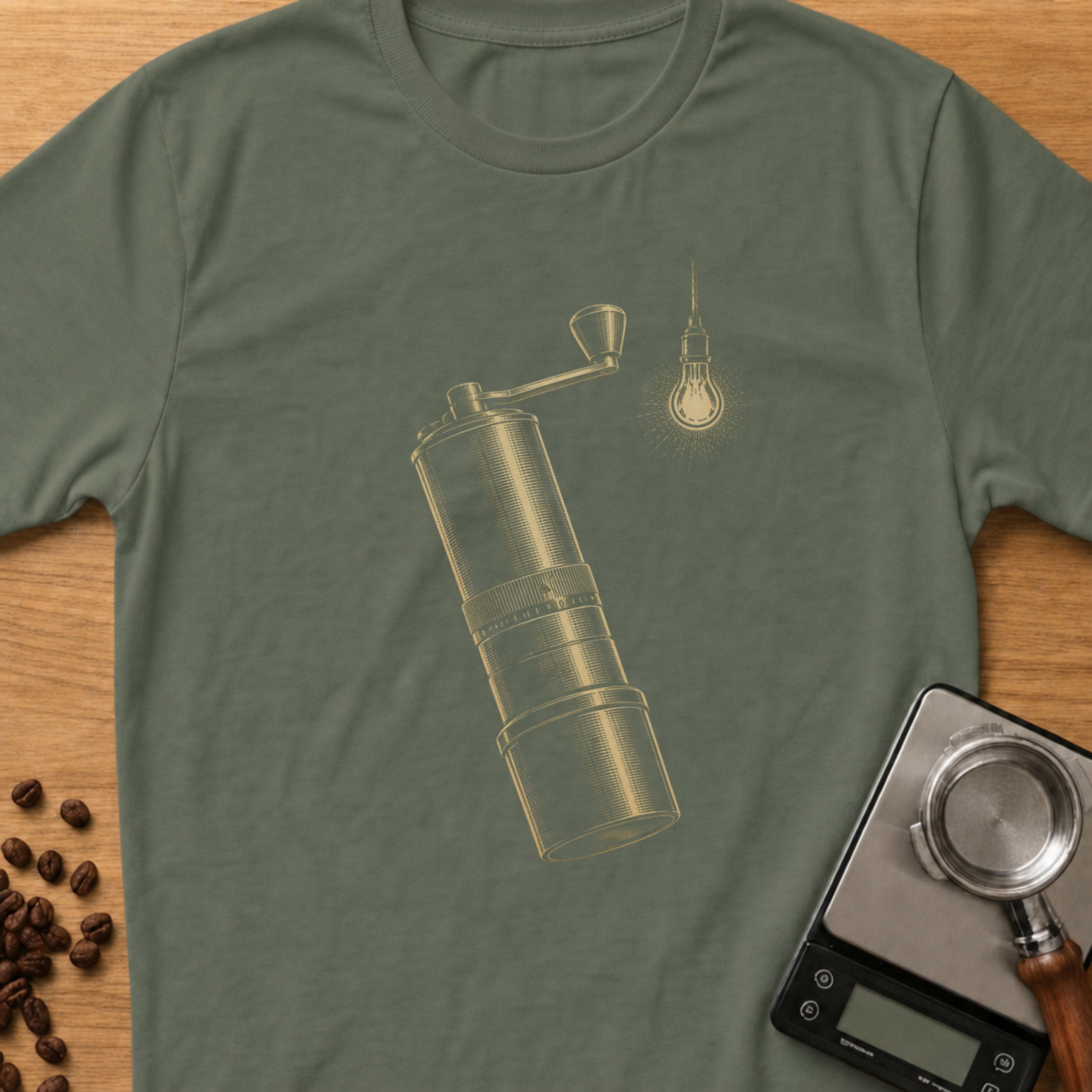 Woodcut Hand Grinder T-Shirt