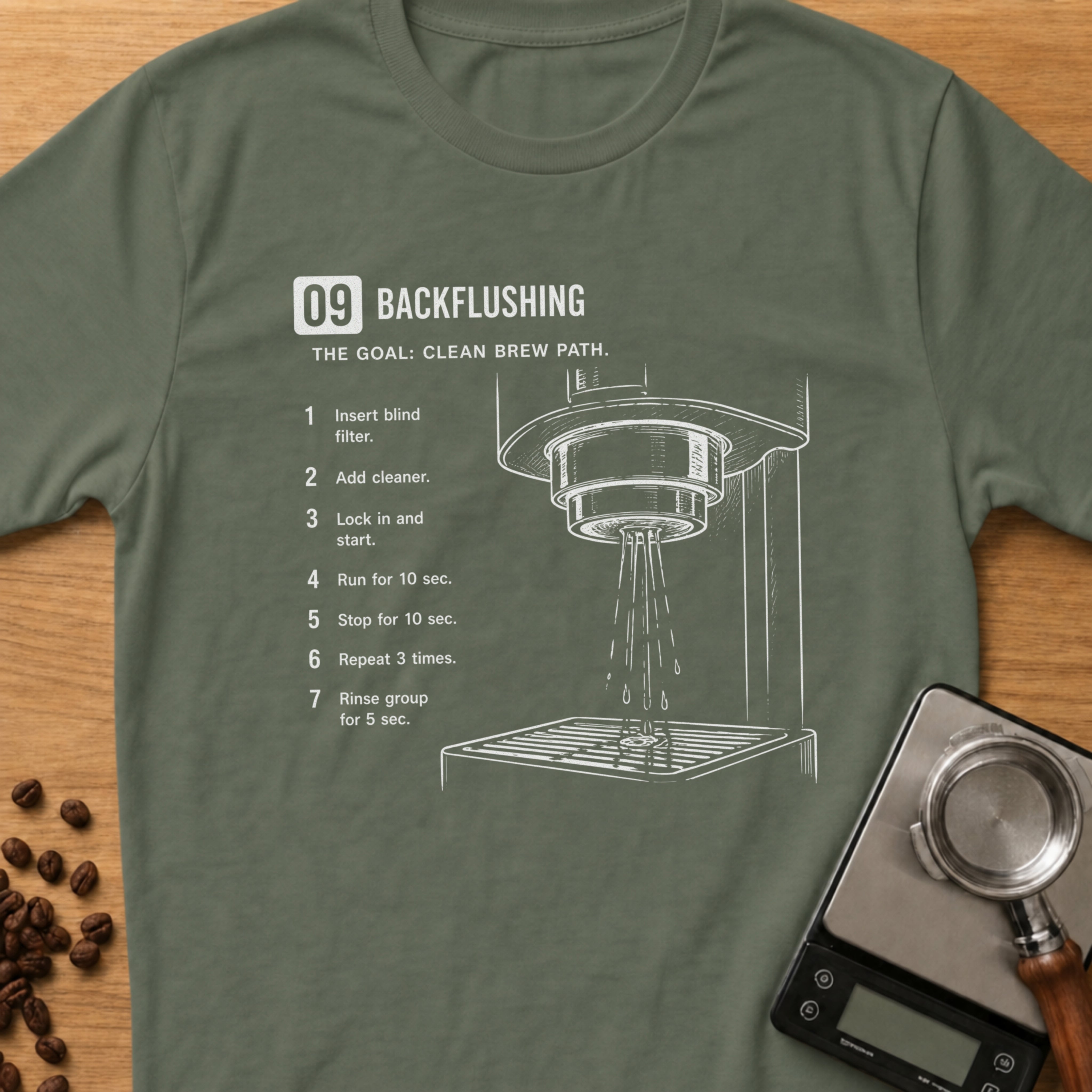Step 09 - Backflushing T-Shirt