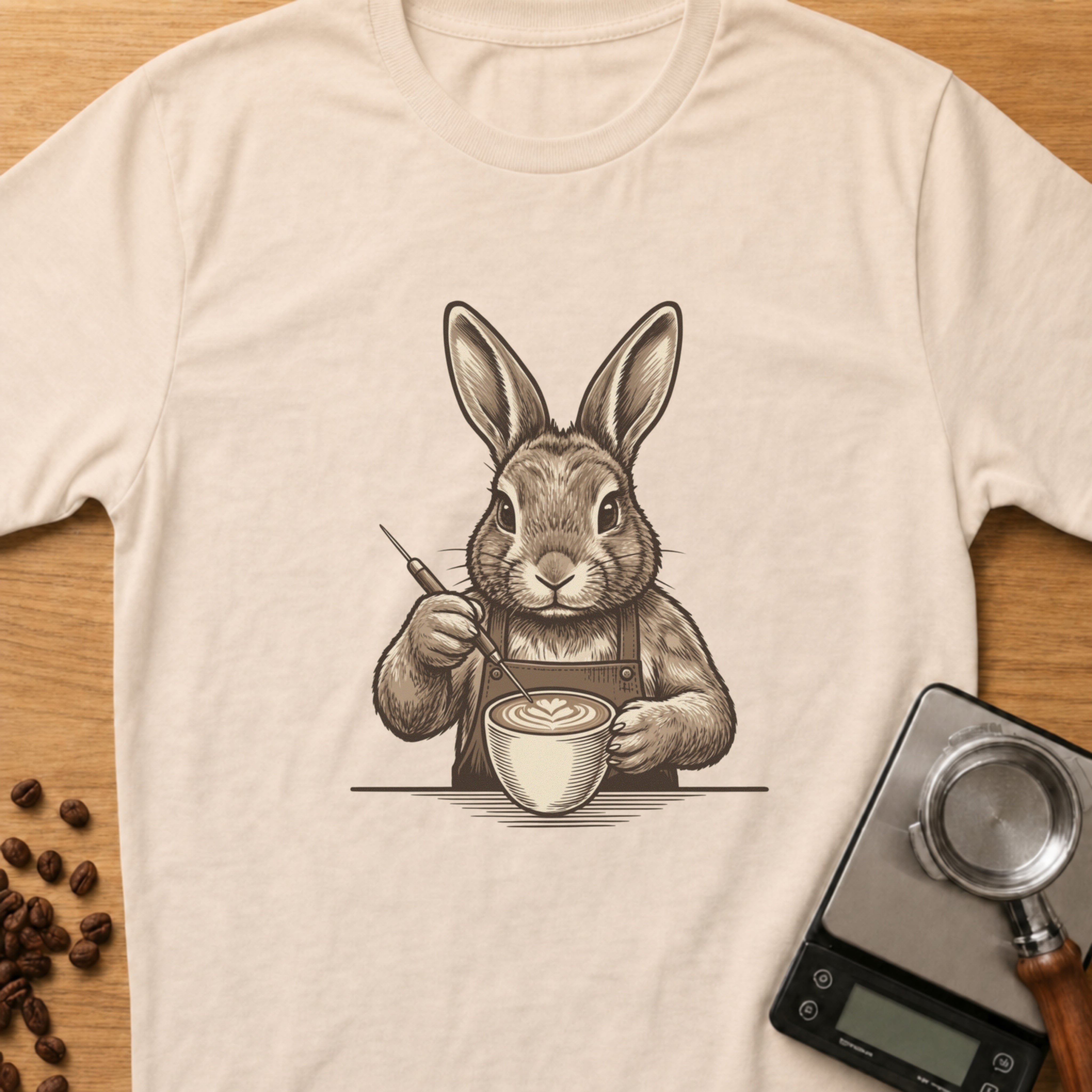 Latte Art Rabbit T-Shirt