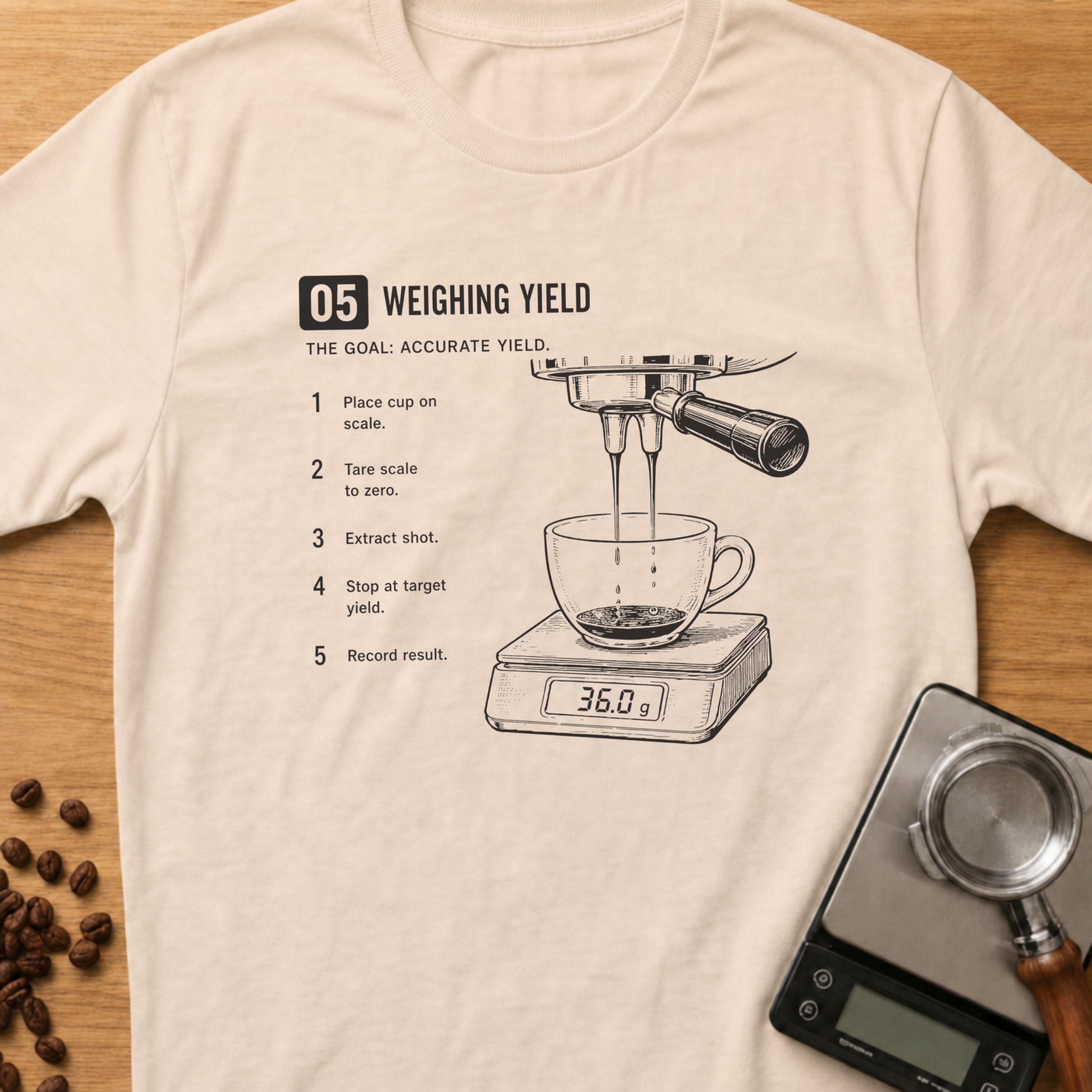 Step 05 - Weighing Yield T-Shirt