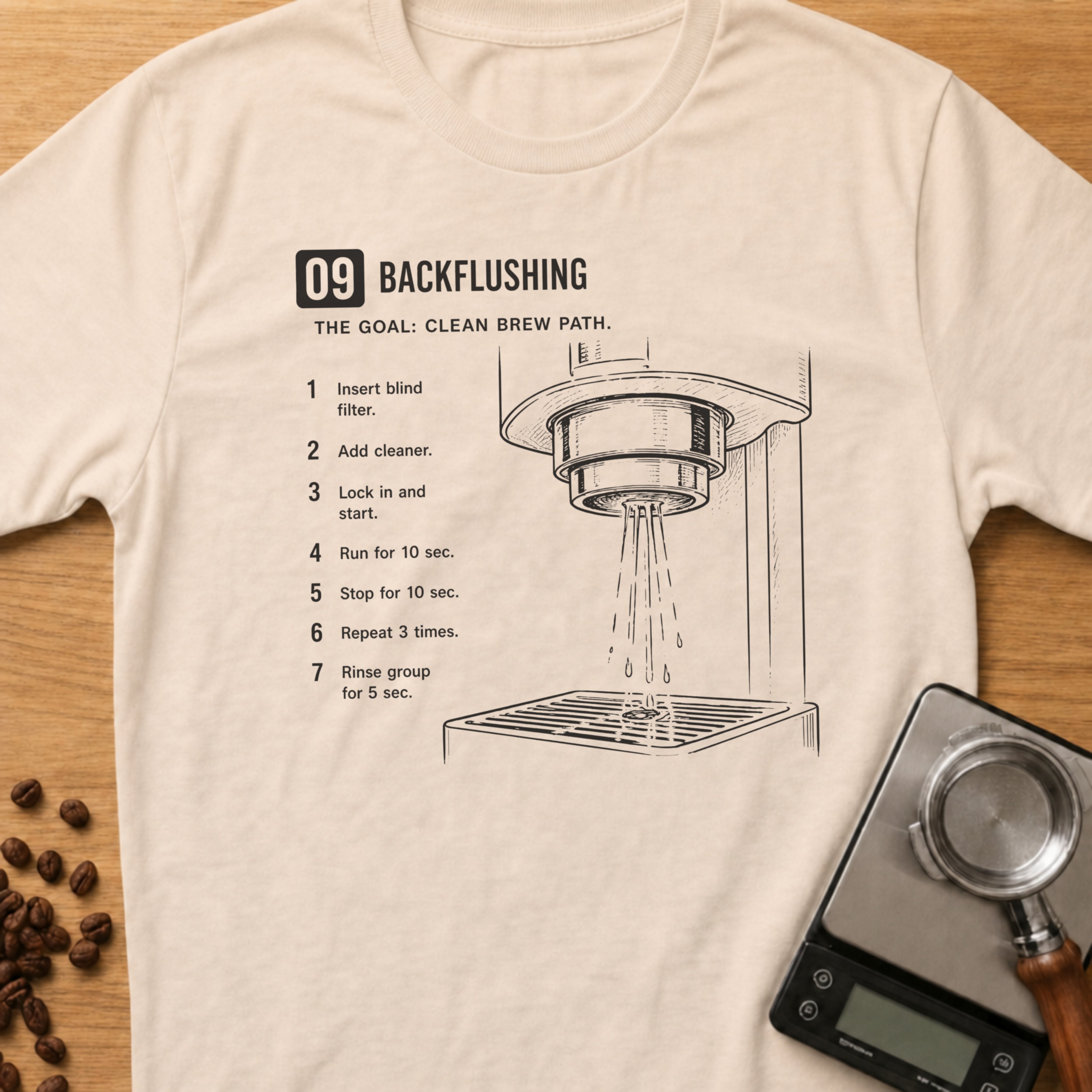 Step 09 - Backflushing T-Shirt