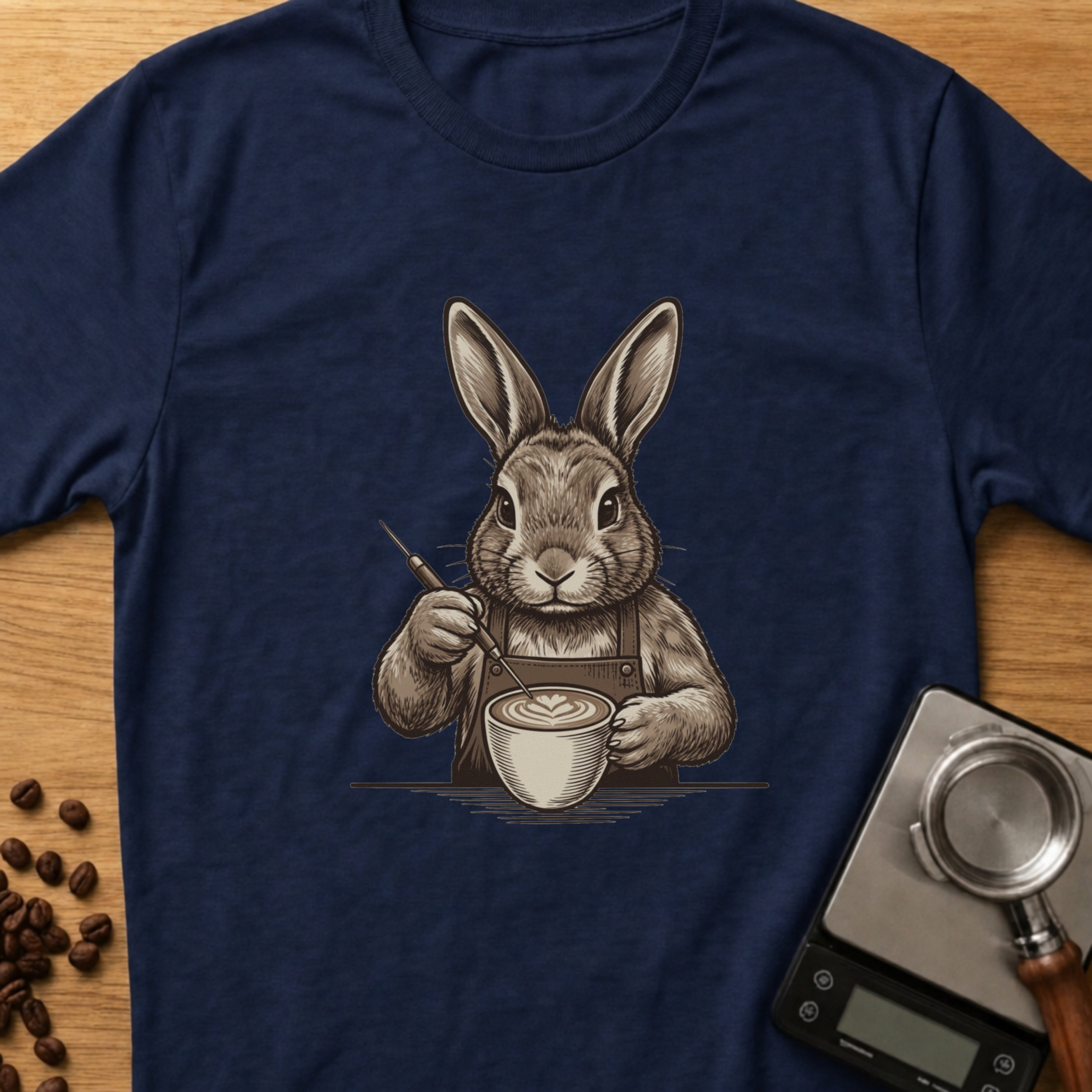 Latte Art Rabbit T-Shirt