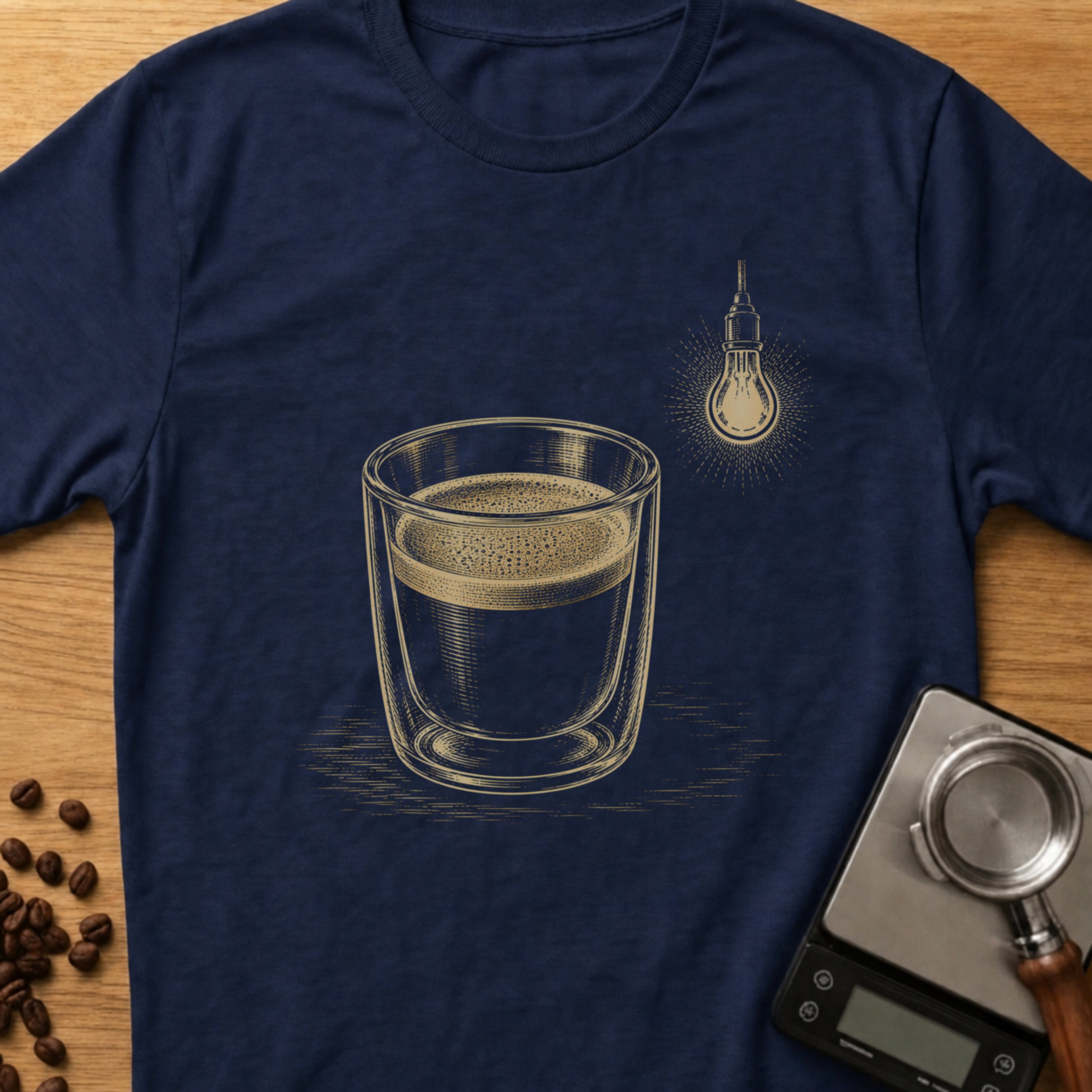 Woodcut Espresso Shot T-Shirt