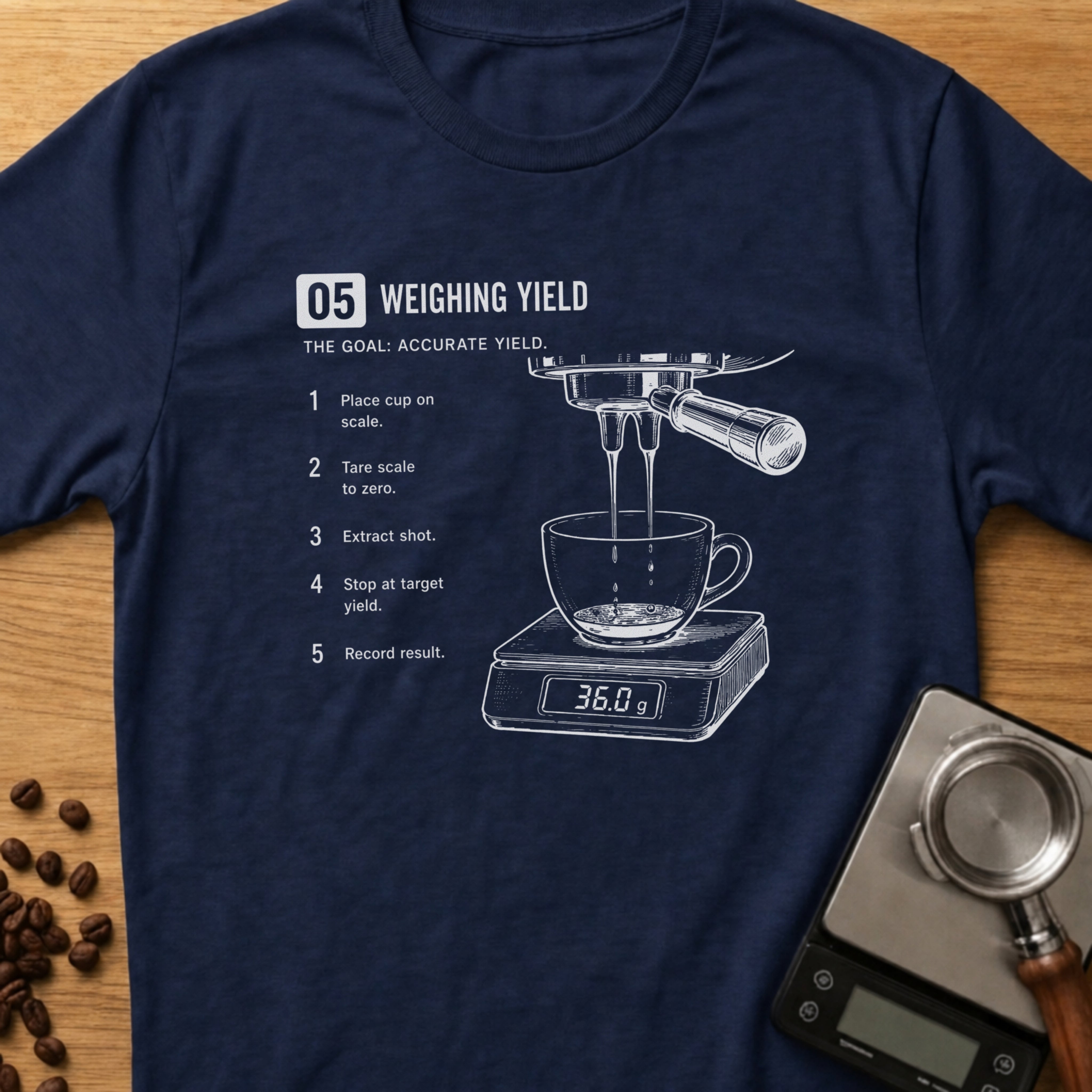 Step 05 - Weighing Yield T-Shirt