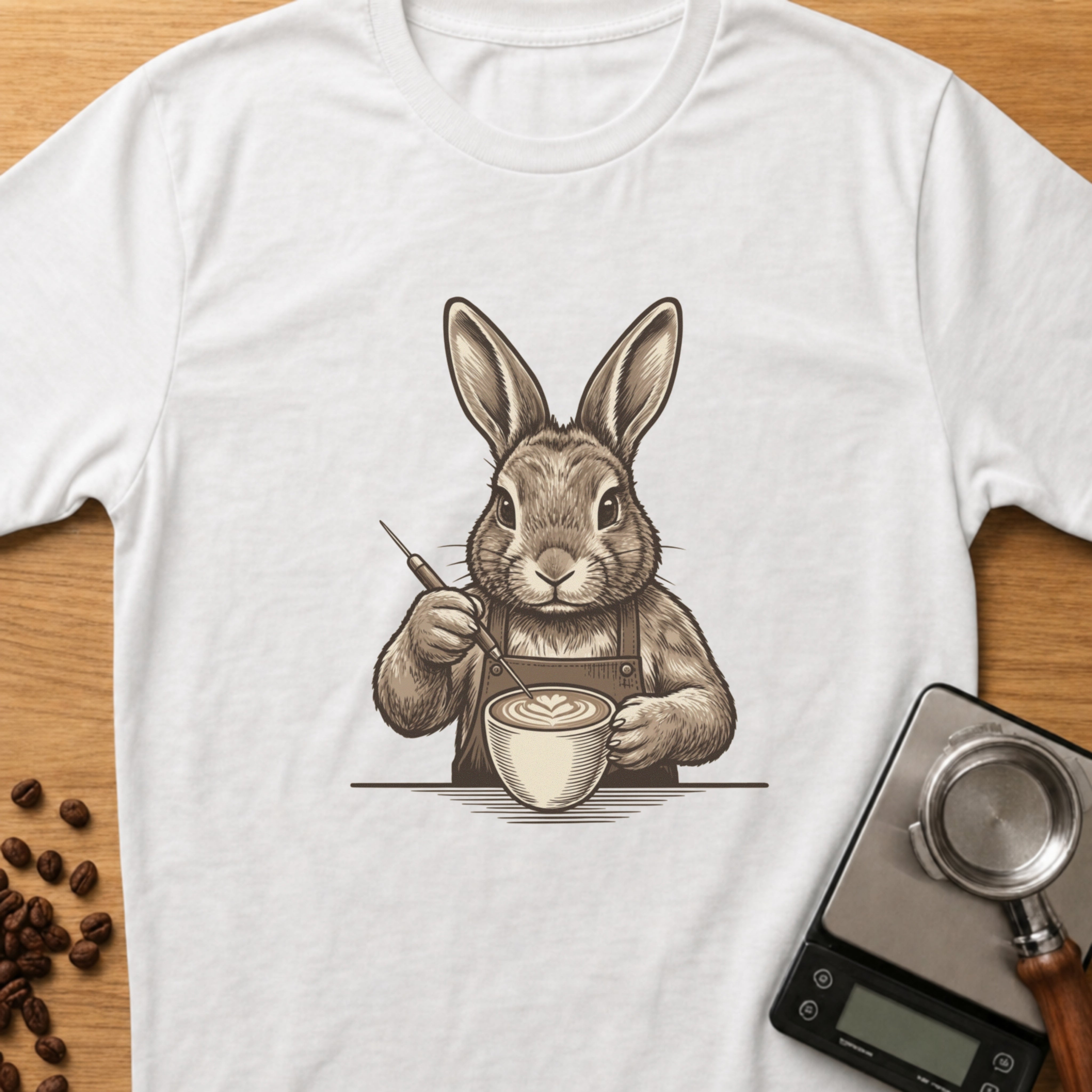Latte Art Rabbit T-Shirt
