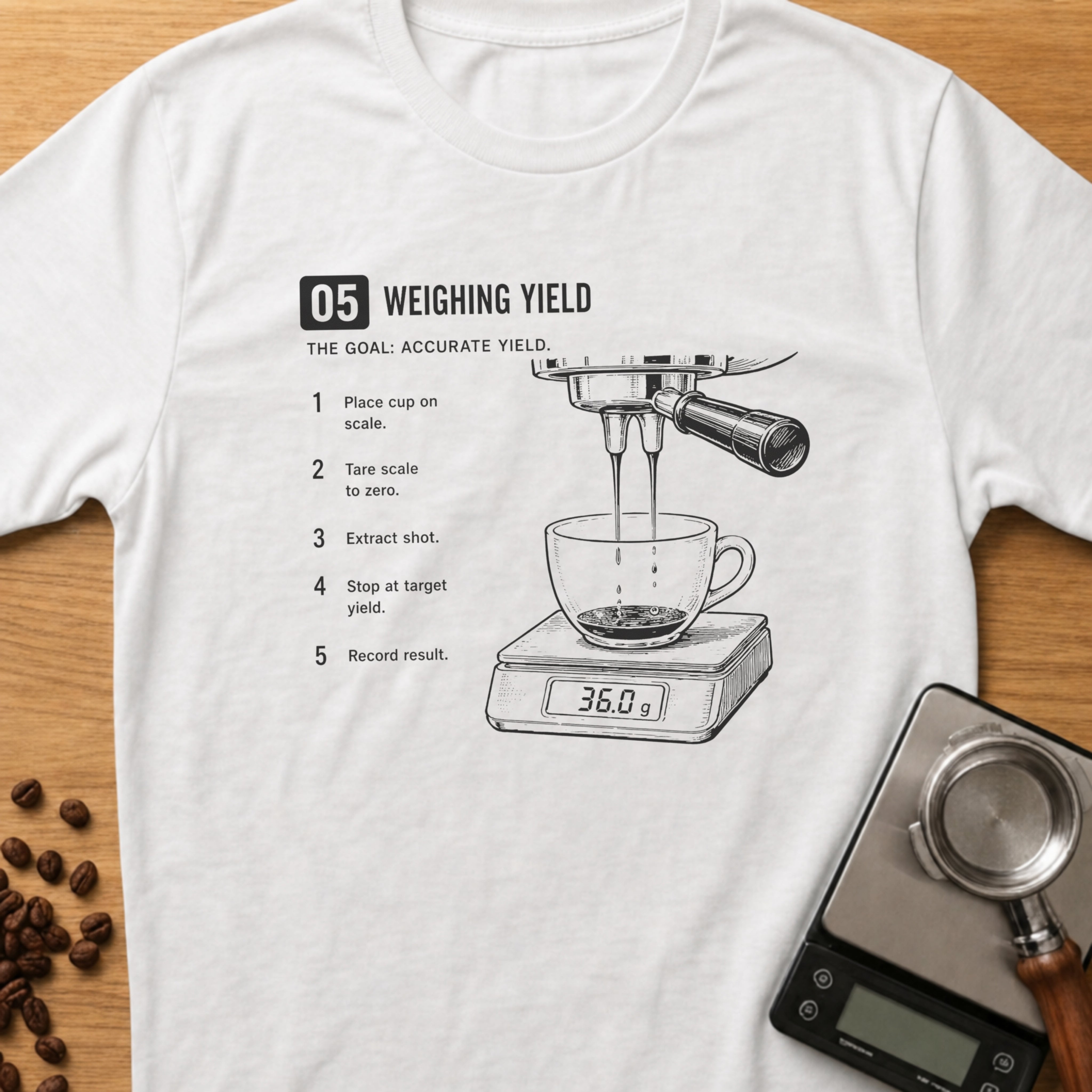 Step 05 - Weighing Yield T-Shirt
