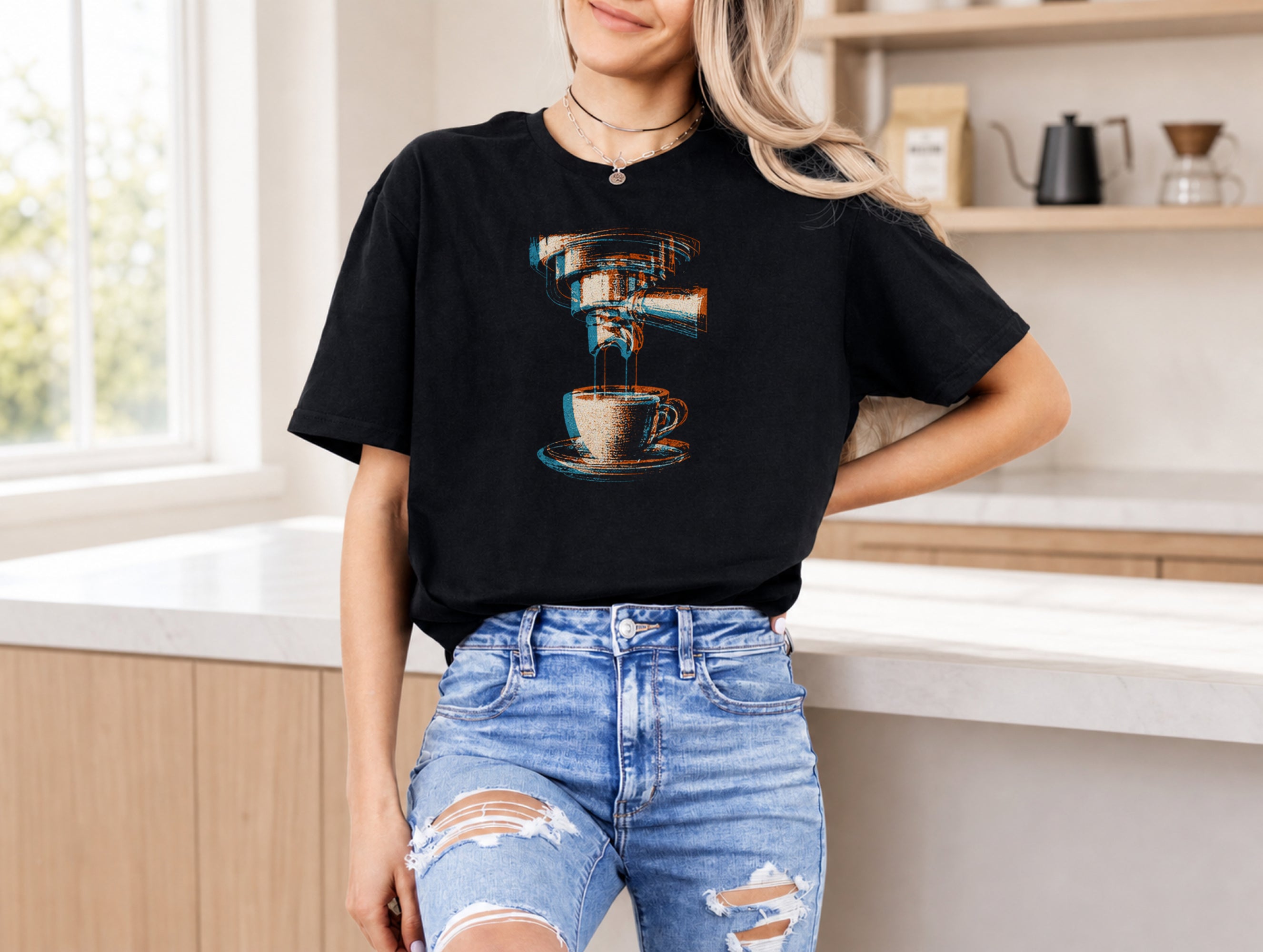 Three Color Pull T-Shirt