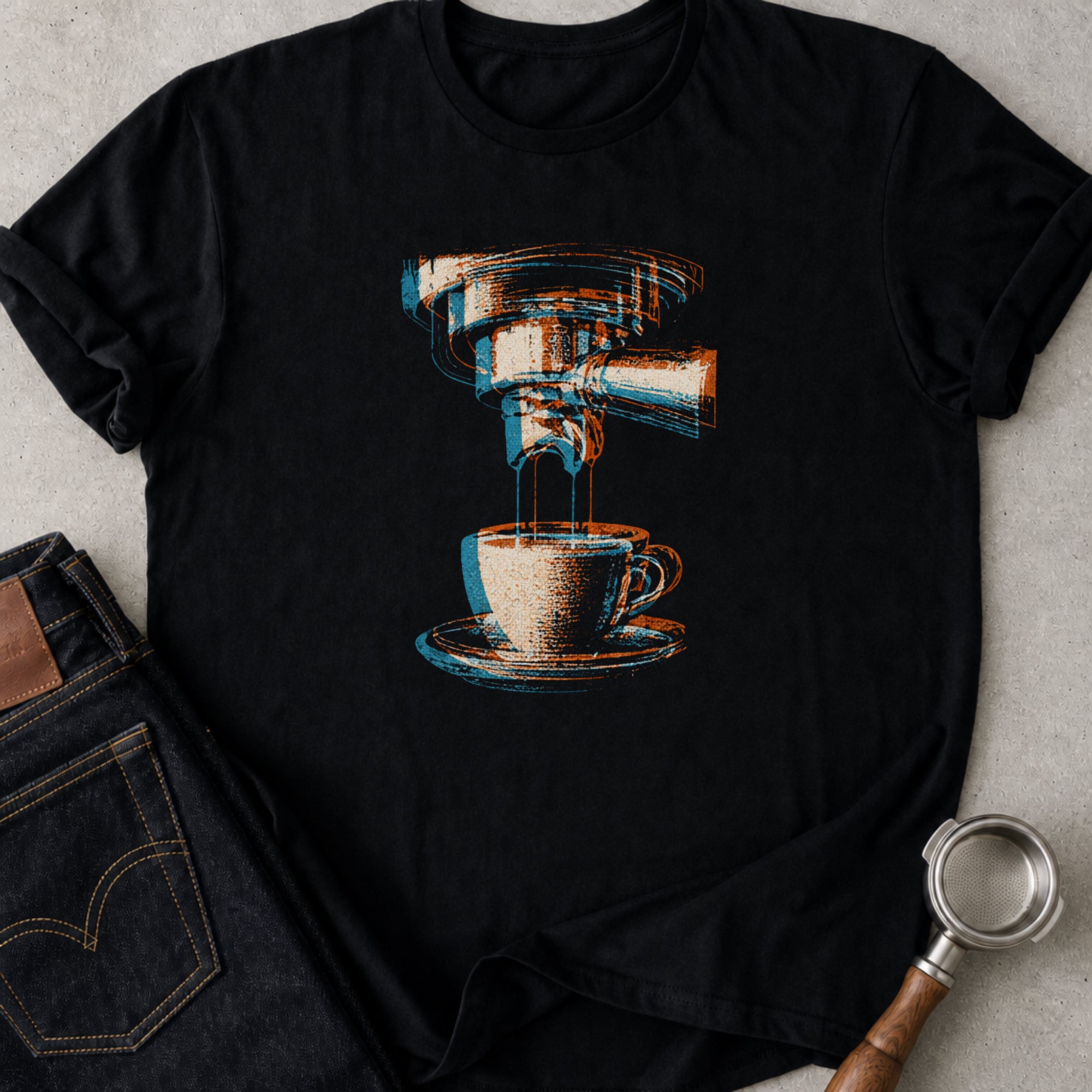 Three Color Pull T-Shirt