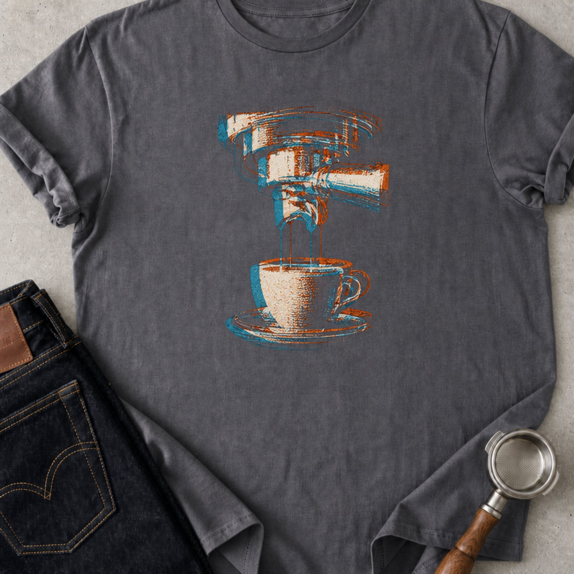 Three Color Pull T-Shirt