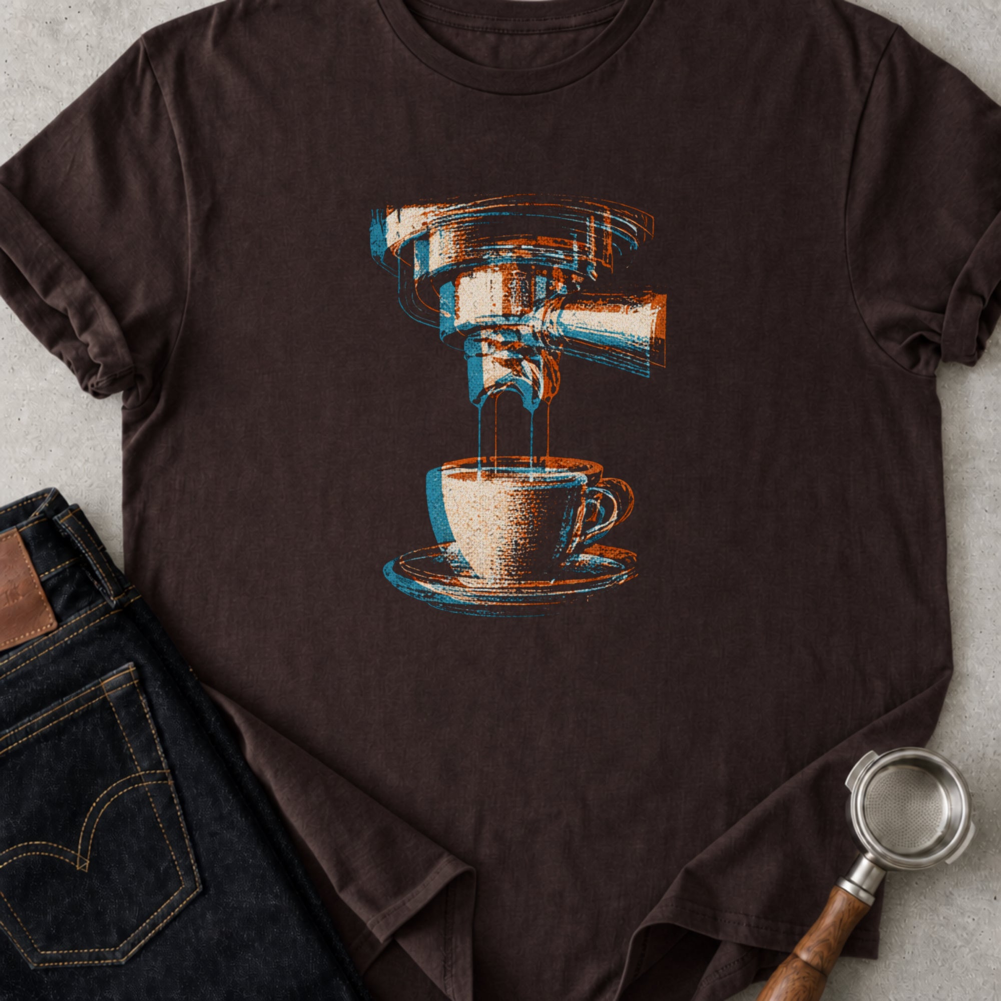 Three Color Pull T-Shirt
