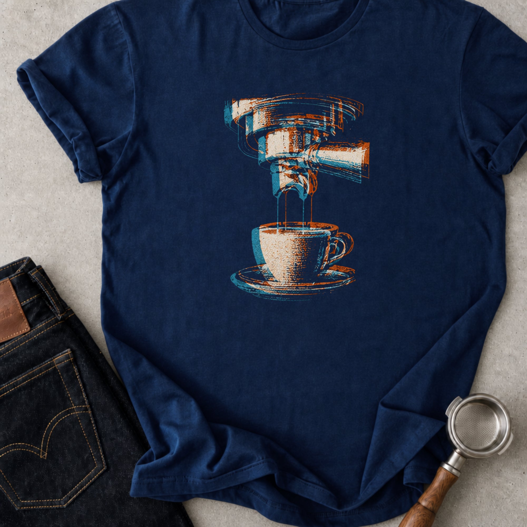 Three Color Pull T-Shirt